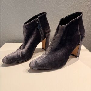 Manolo Blahnik Velvet Black Heeled Boots